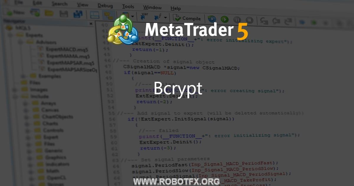 Bcrypt - library for MetaTrader 5