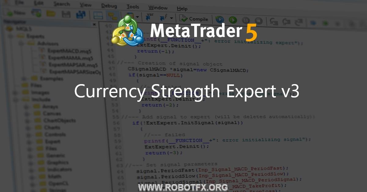 Currency Strength Expert v3 - expert for MetaTrader 5