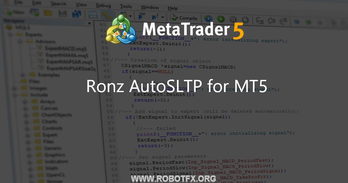 Ronz AutoSLTP for MT5 - expert for MetaTrader 5