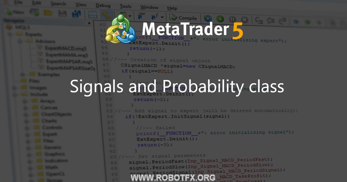 Signals and Probability class - library for MetaTrader 5