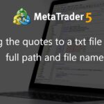 Writing the quotes to a txt file with the full path and file name - library for MetaTrader 4