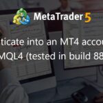 Authenticate into an MT4 account from MQL4 (tested in build 880) - library for MetaTrader 4