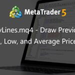 PrevDayLines.mq4 - Draw Previous Day's High, Low, and Average Price Lines - script for MetaTrader 4